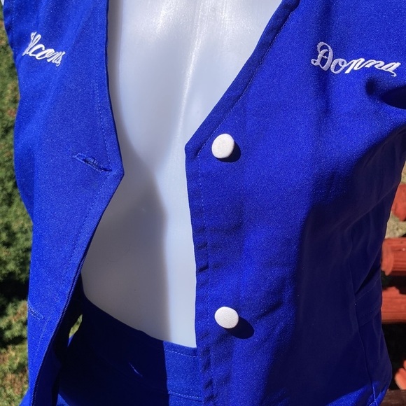 Cheerleader outfit vintage hand made  6 piece outfit pom poms skirt vest - Picture 16 of 16